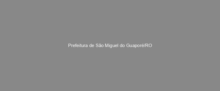 Provas Anteriores Prefeitura de São Miguel do Guaporé/RO